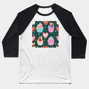 Cupcake valentine Baseball T-Shirt